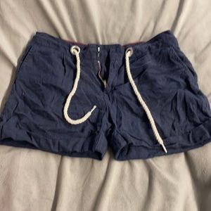 Tommy Hilfiger navy blue linen shorts